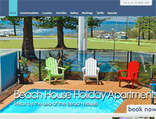 Tablet Screenshot of beachhouseholidayapartments.com